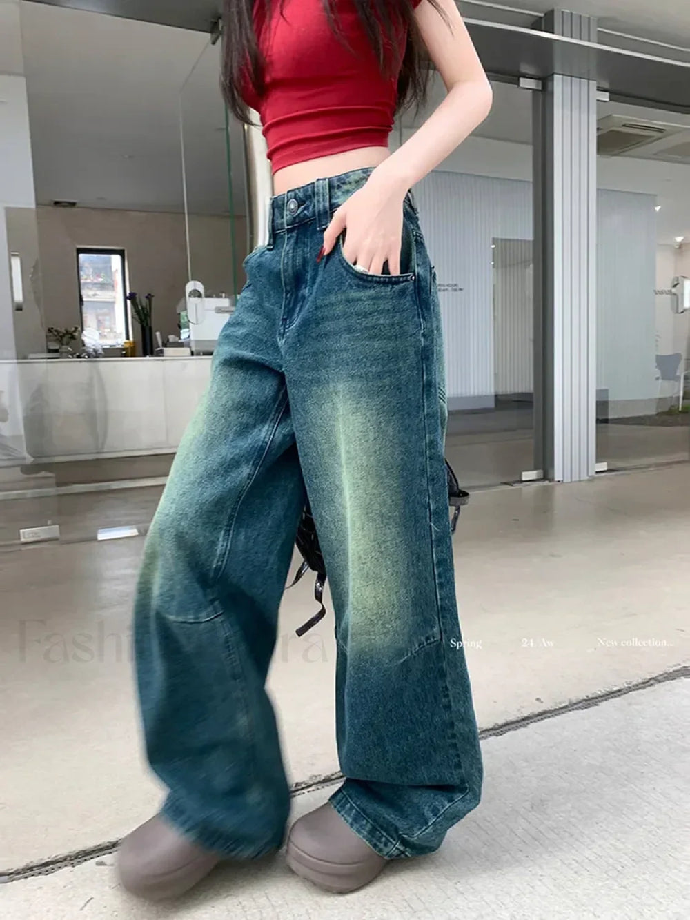 Vintage Y2K Baggy High Waist Wide leg Denim Jeans
