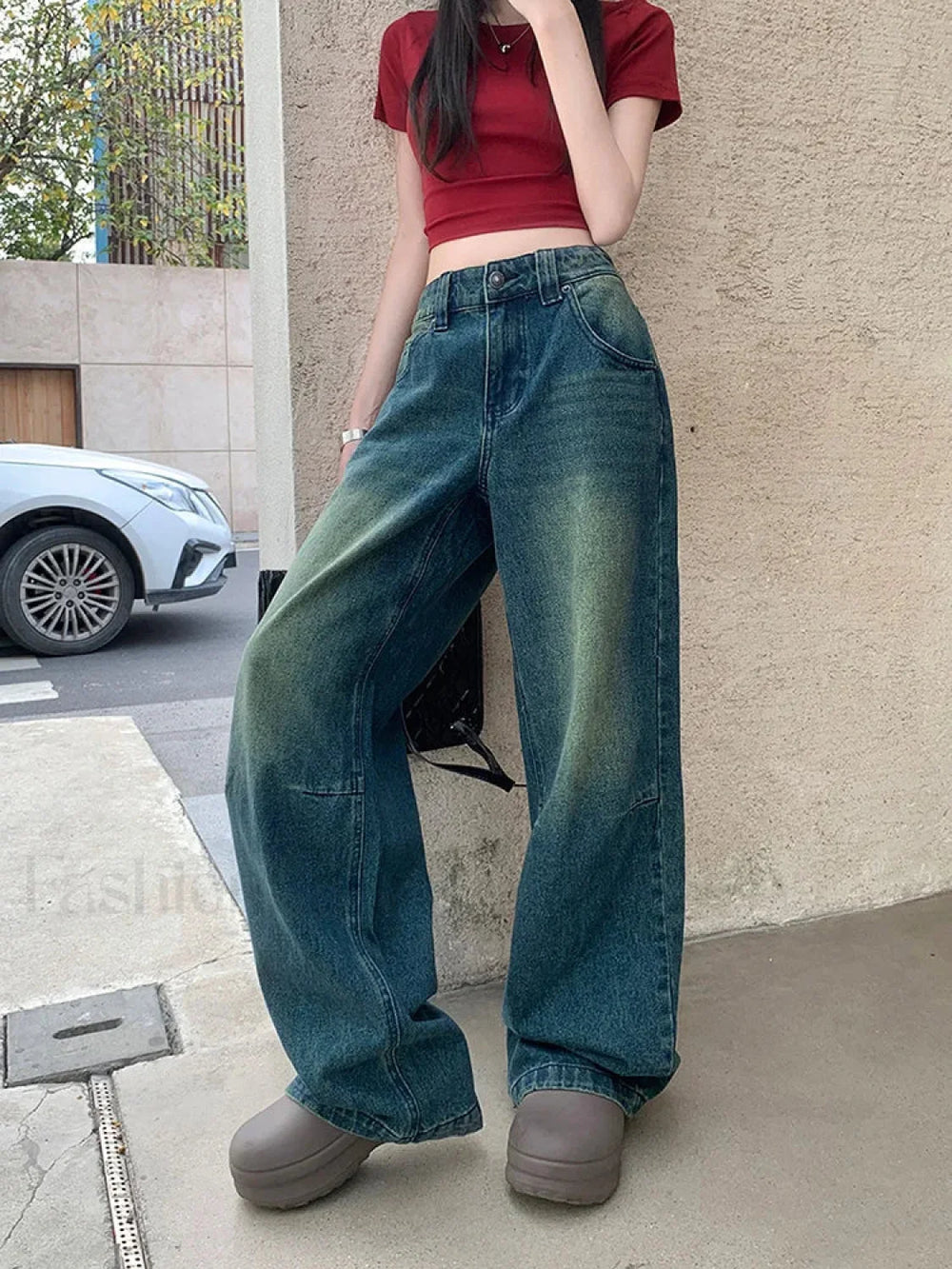 Vintage Y2K Baggy High Waist Wide leg Denim Jeans