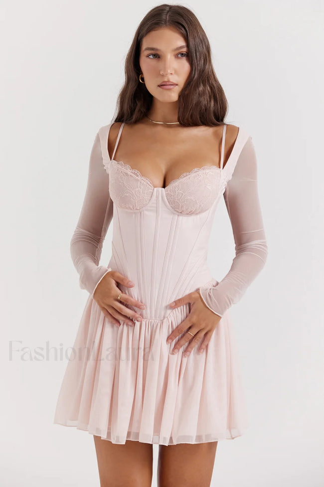 ViVi Soft Peach Charming Corset Mini Dress XS / Soft Peach Main image