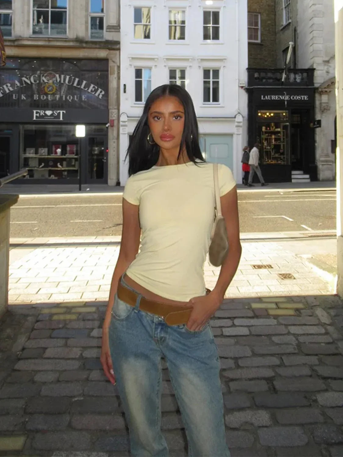 Waist Cinching Bodycon Commuting T-Shirt Secondary image