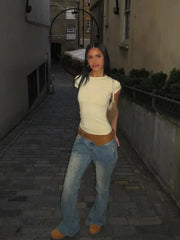 Waist Cinching Bodycon Commuting T Shirt