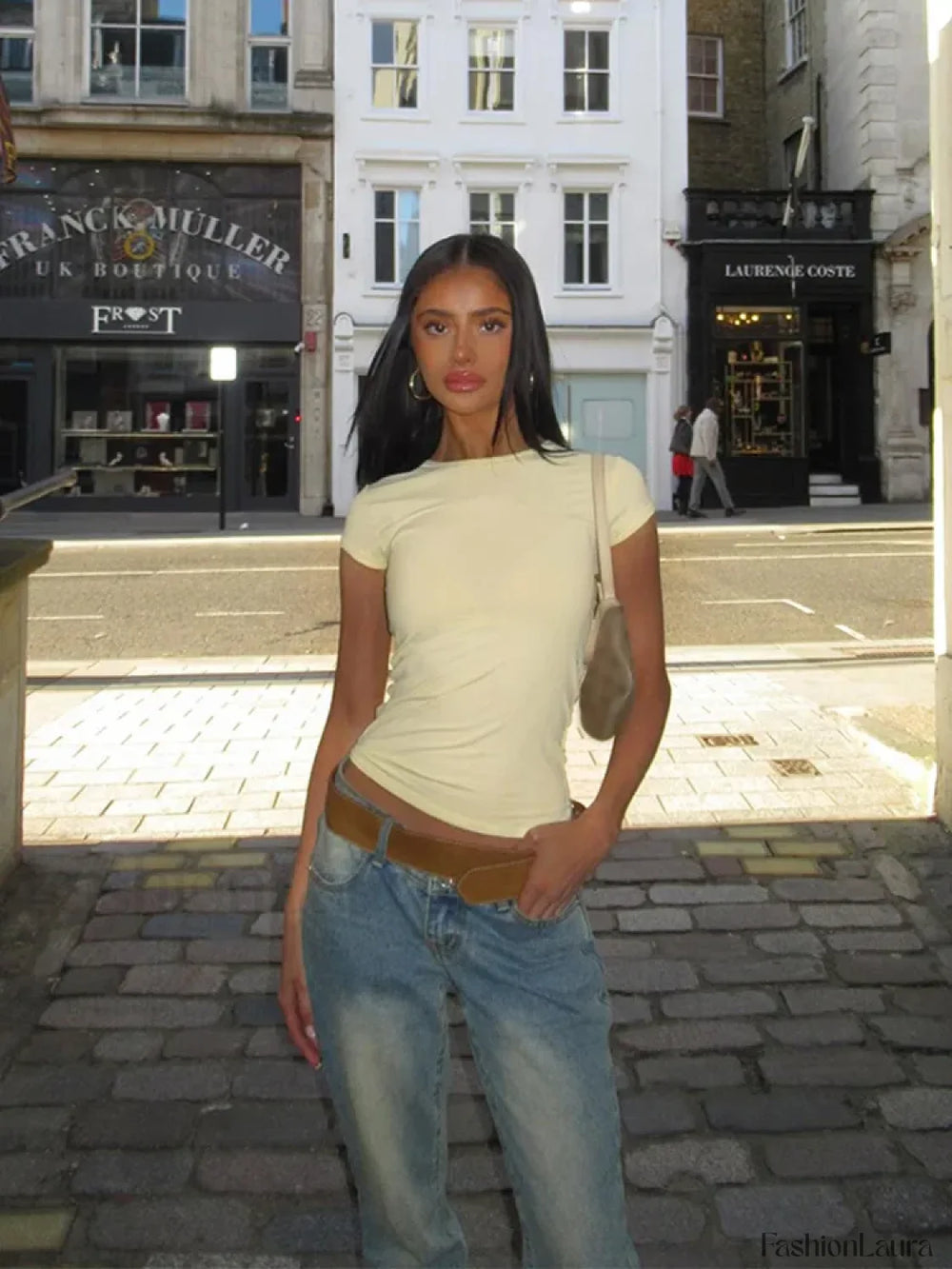 Waist Cinching Bodycon Commuting T Shirt