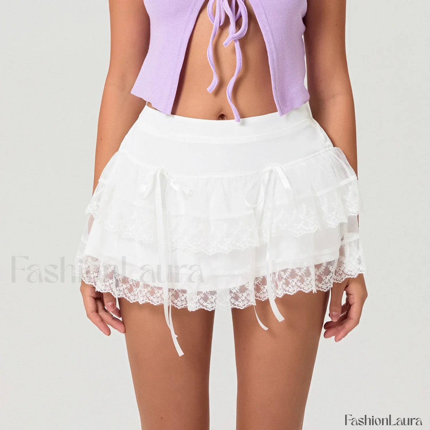 Washed Denim Bubble Mini Skirt