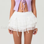 Washed Denim Bubble Mini Skirt