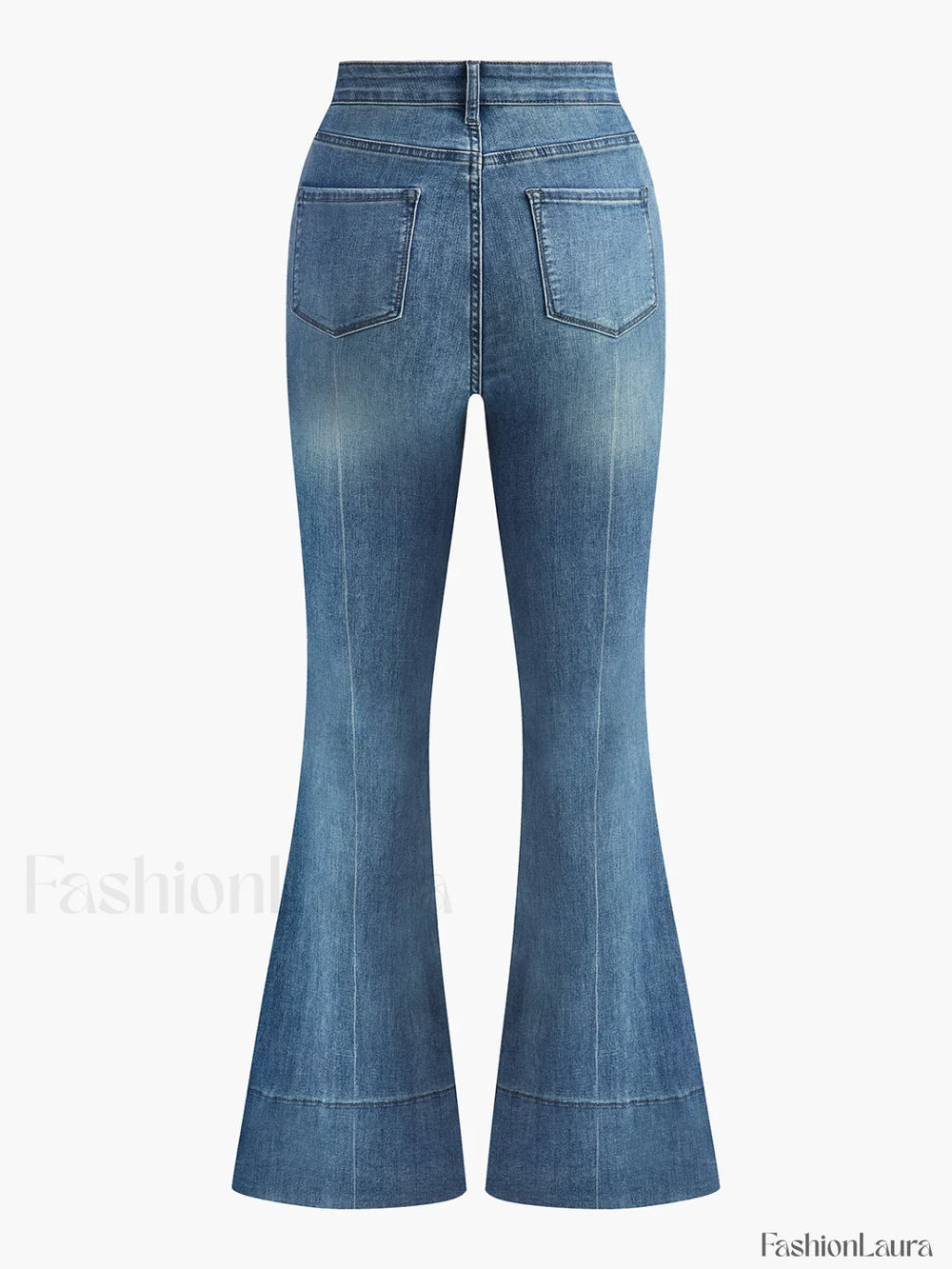Washed Slim Draped Denim Pants Jeans