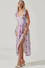 Wedelia Elegant Corset Dress XS / Purple Floral