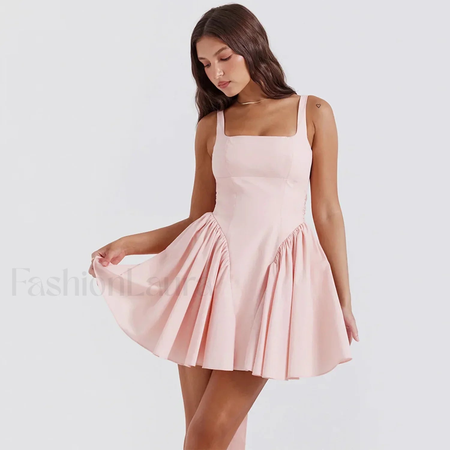 White Big Bow A-Line Mini Dress Secondary image