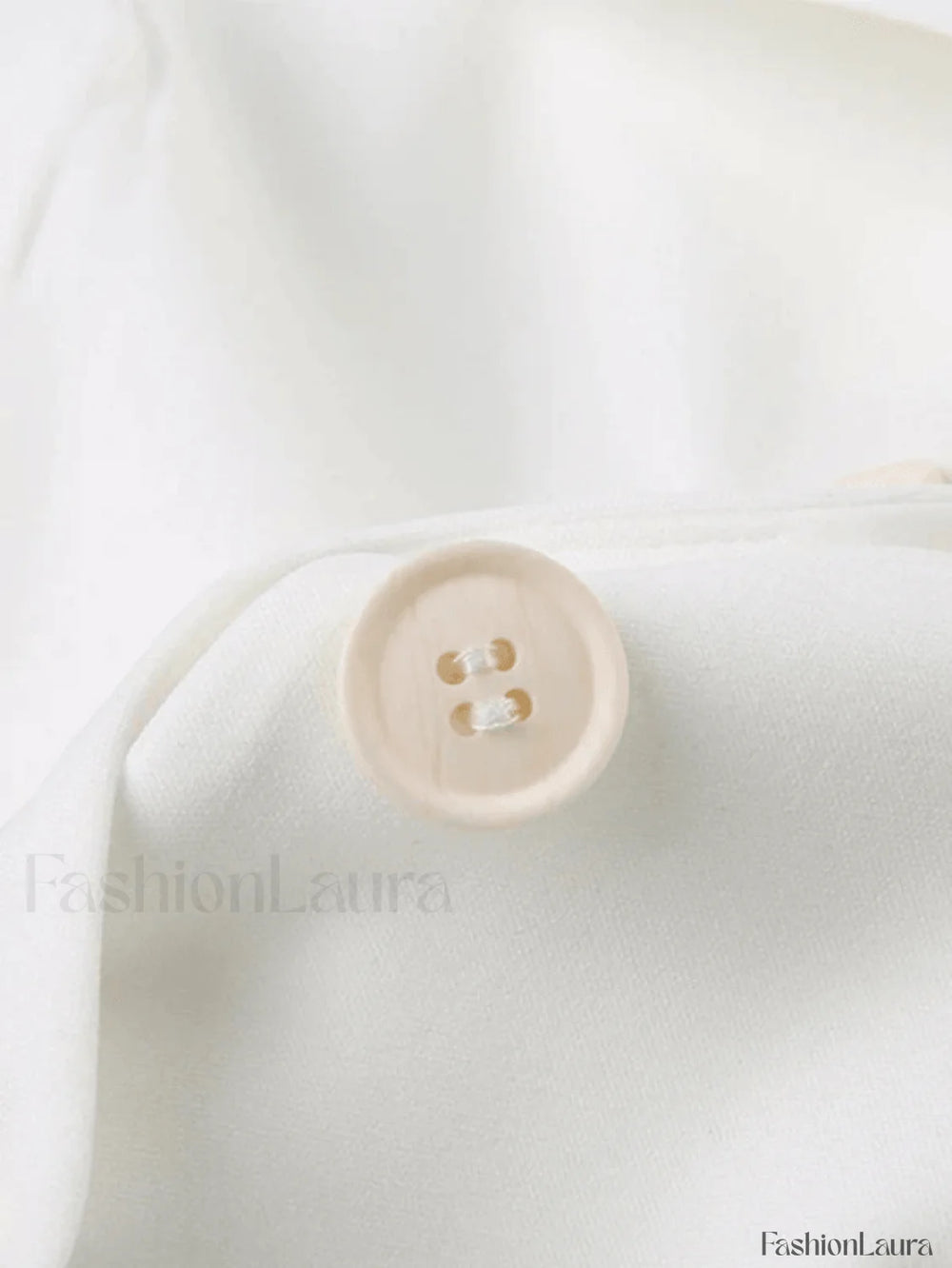 White Sleeveless Button Front Blouse Tops&Tees