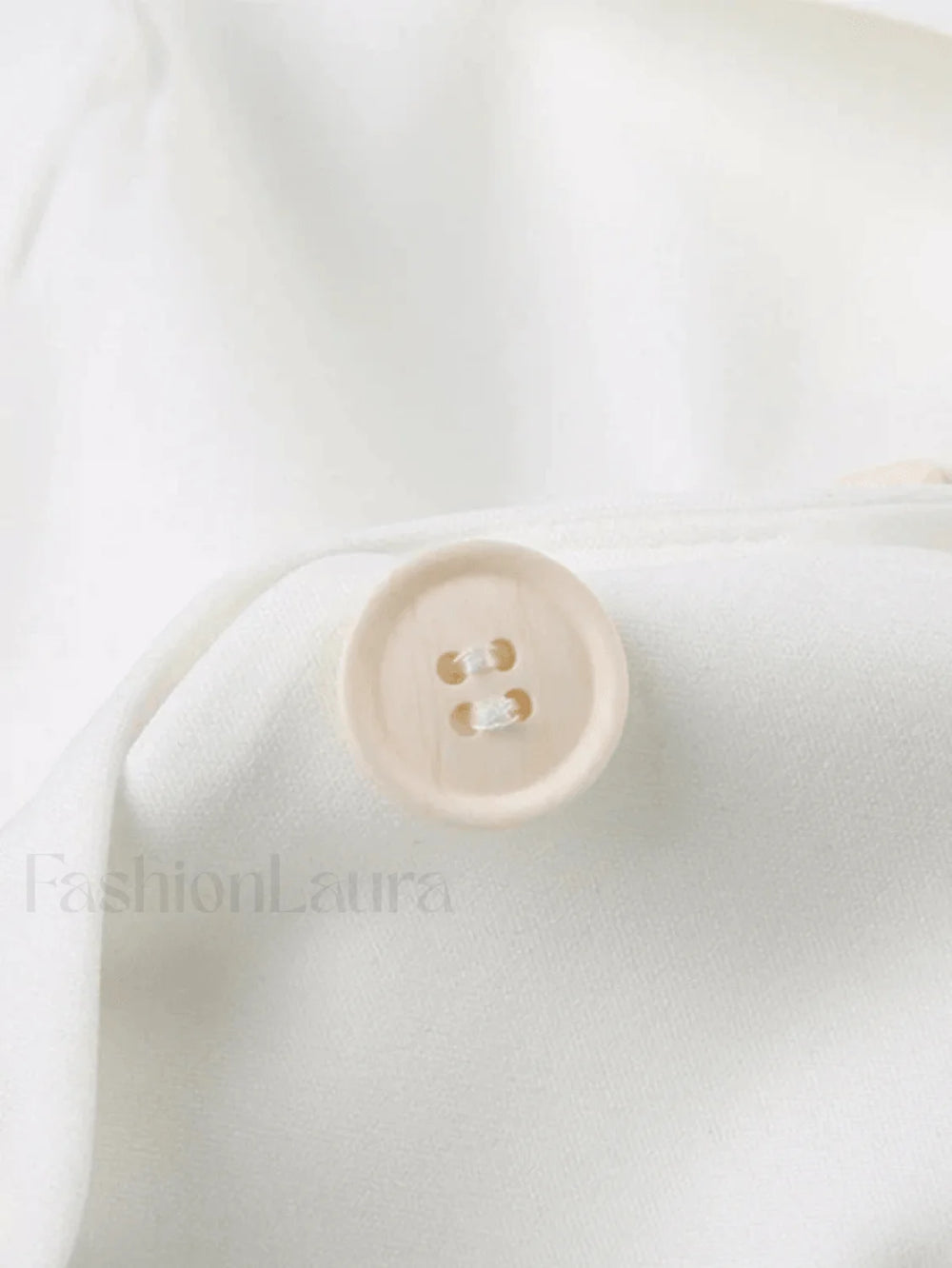White Sleeveless Button Front Blouse Tops&Tees
