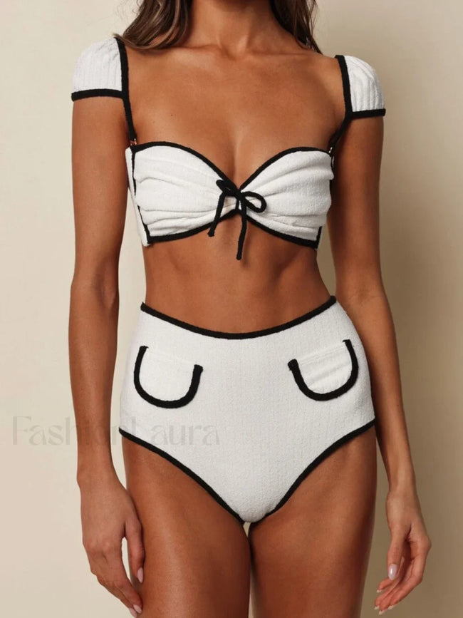 White Sport Style Bikini Set white1 / S Main image