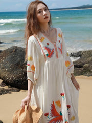 White Tiered Boho Dress