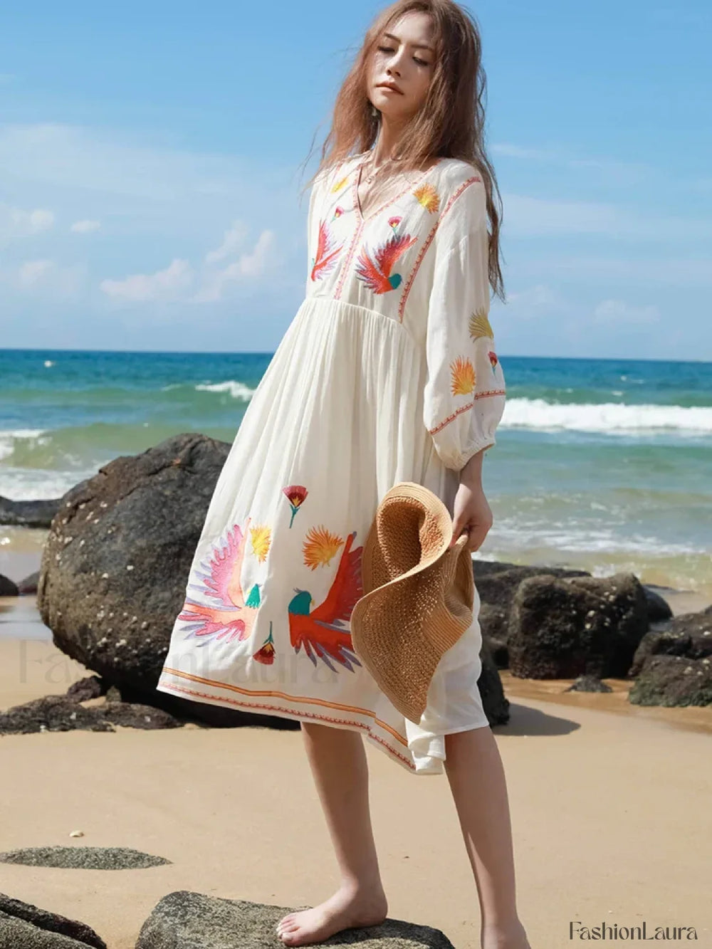White Tiered Boho Dress