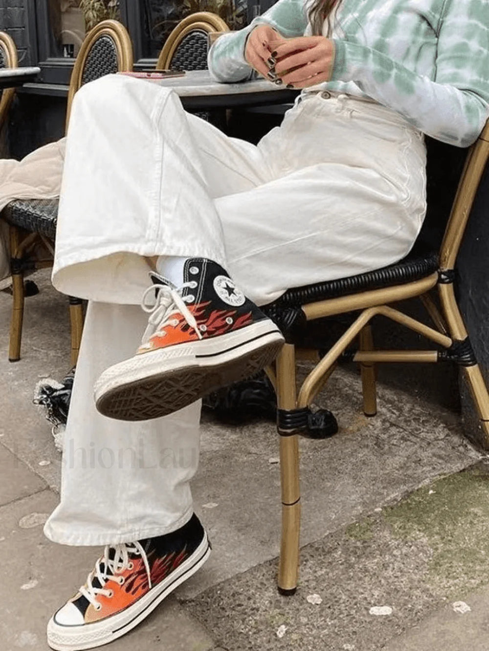 White Washed Boyfriend Jeans Jeans