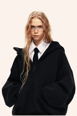 Winter Streetwear Zipper Hoodie Black / M