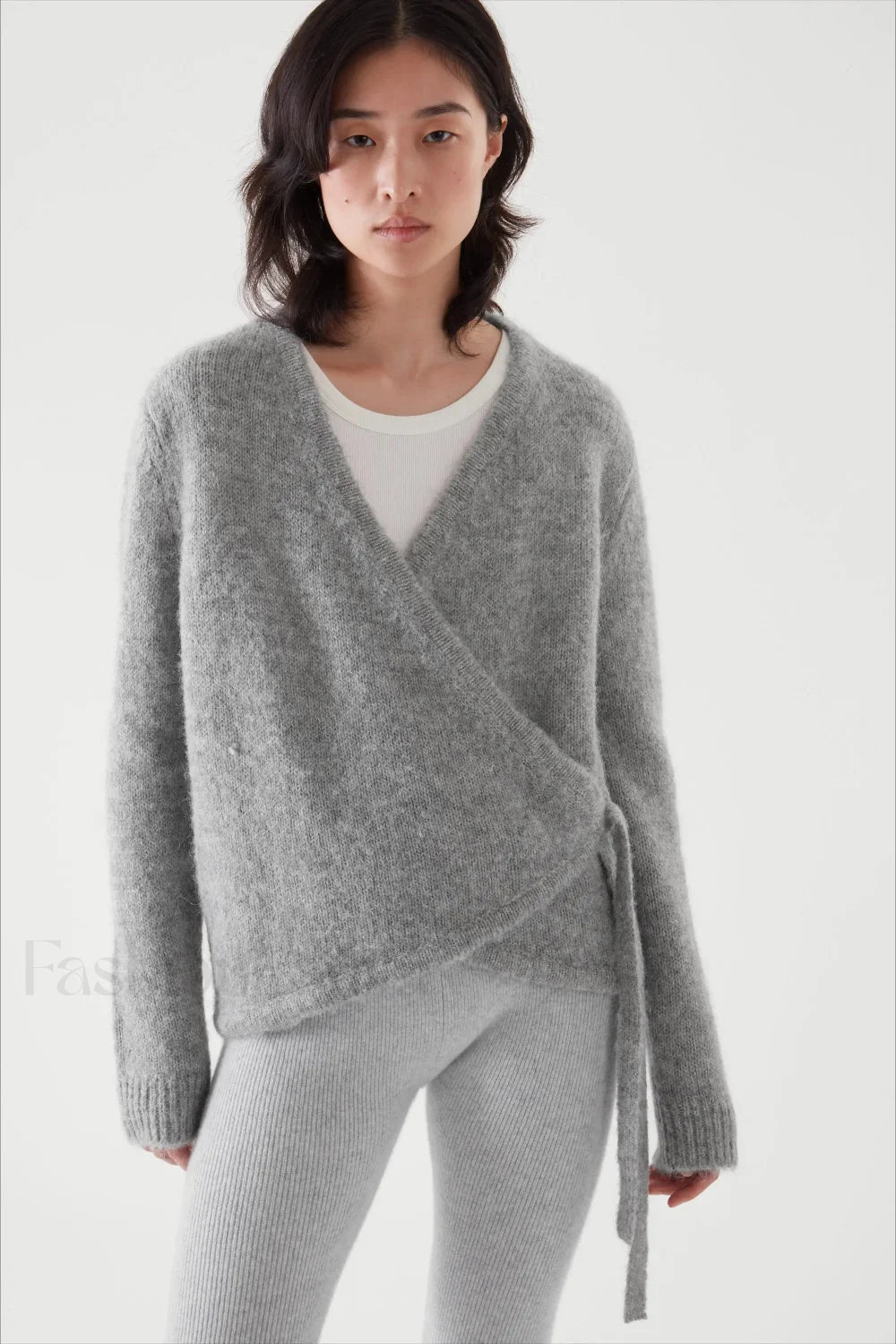 Winter Wool Blend Asymmetrical Cardigan