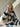 Women Fashion Contrast Striped Knitted Cardigan With Scarf Elegant V Neck Sweater Secondary image