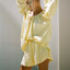 Women Plaid Tie up T shirt Elastic Waist Shorts Two Piece Set S