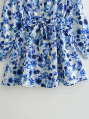 Women’s 2024 Summer New Leisure Vacation Style Waist Lace up Shirt Short Skirt Mini Dress