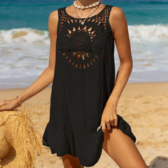 Wooden Ear Crochet Sarong Cover Up