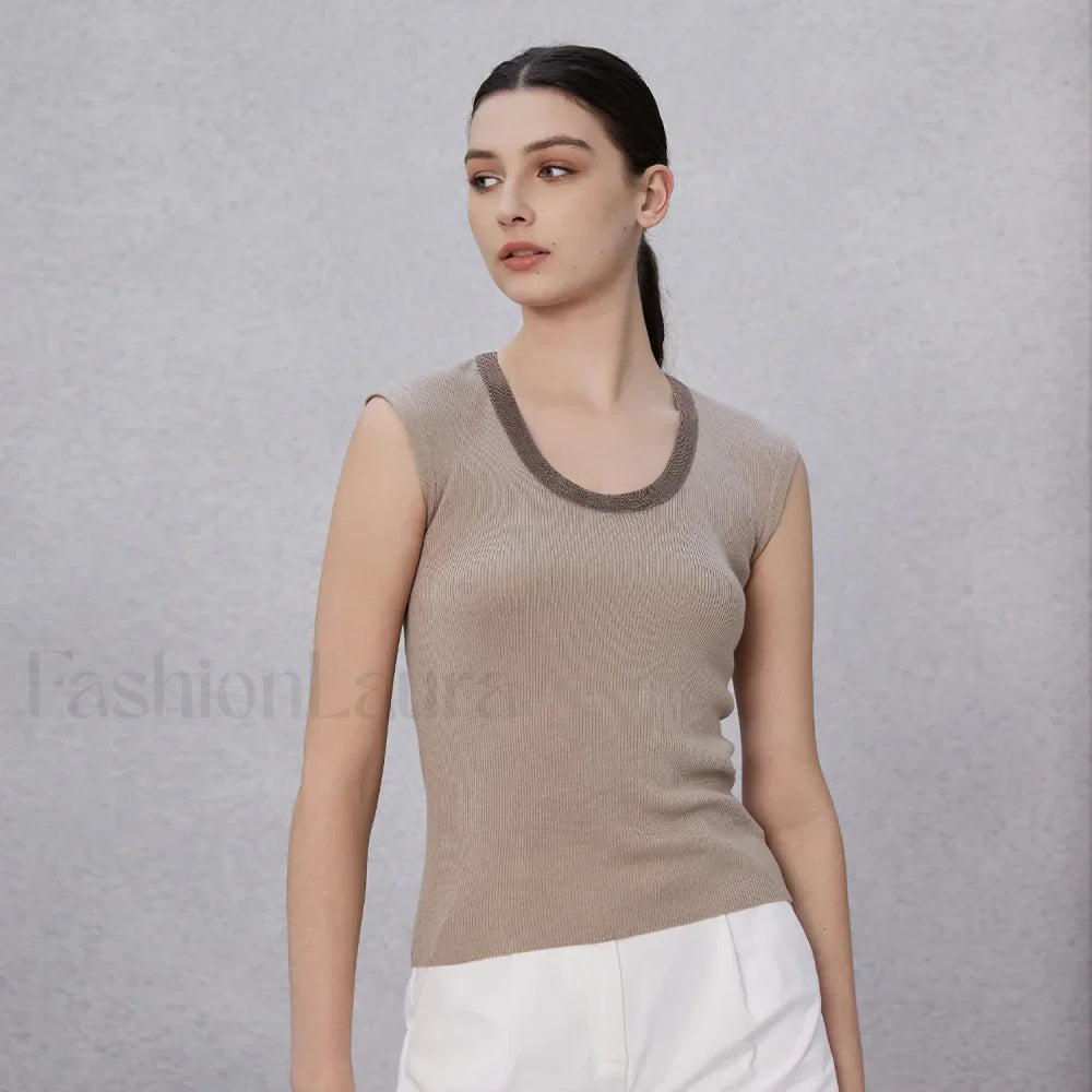 Wool Silk Vest Summer Cool T Shirt