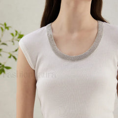 Wool Silk Vest Summer Cool T Shirt