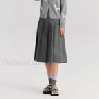 Woolen A line Versatile Skirt