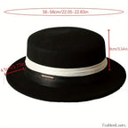 Woolen Top French Ladies Retro Big Brimmed English Style Hat