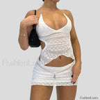 Wrap Halter Pencil Skirt Two Piece Set