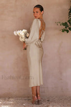 Wren Long Sleeve Charming Twist Maxi Dress