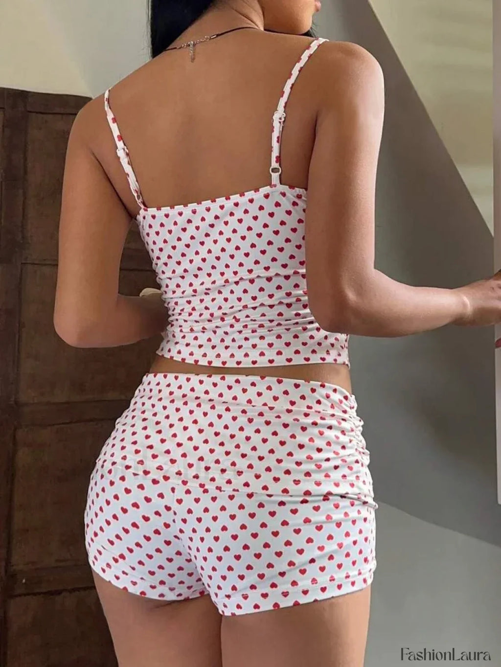 Y2K Boy Shorts Button Crop Top Two Piece Set