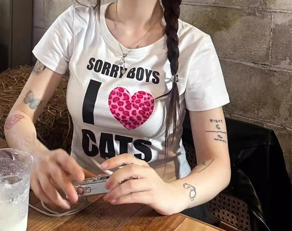 Y2k Casual Harajuku Aesthetic Crop T Shirt