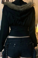 Y2K E girl Corset Hoodie