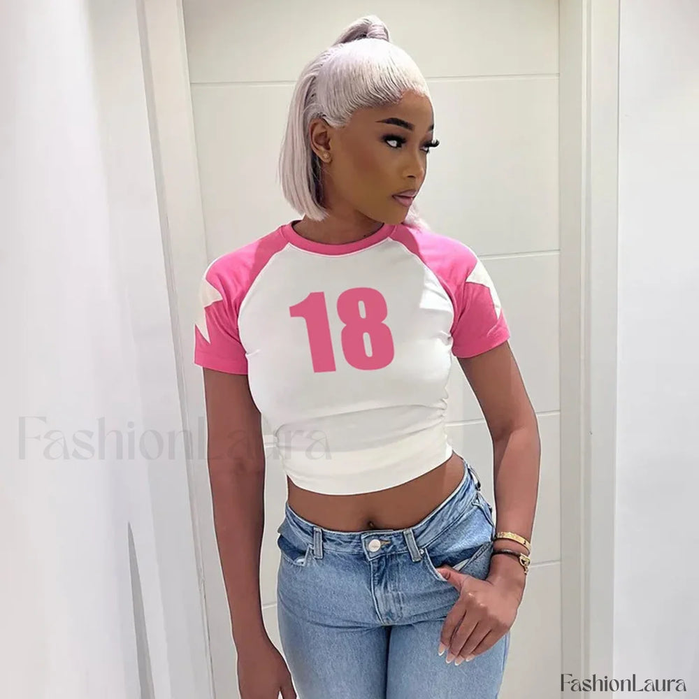 Y2k Kawaii Baby Tee Grunge Retro Splicing T Shirt