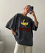 Y2K Kawaii Duck Print Cotton T Shirt Black / M