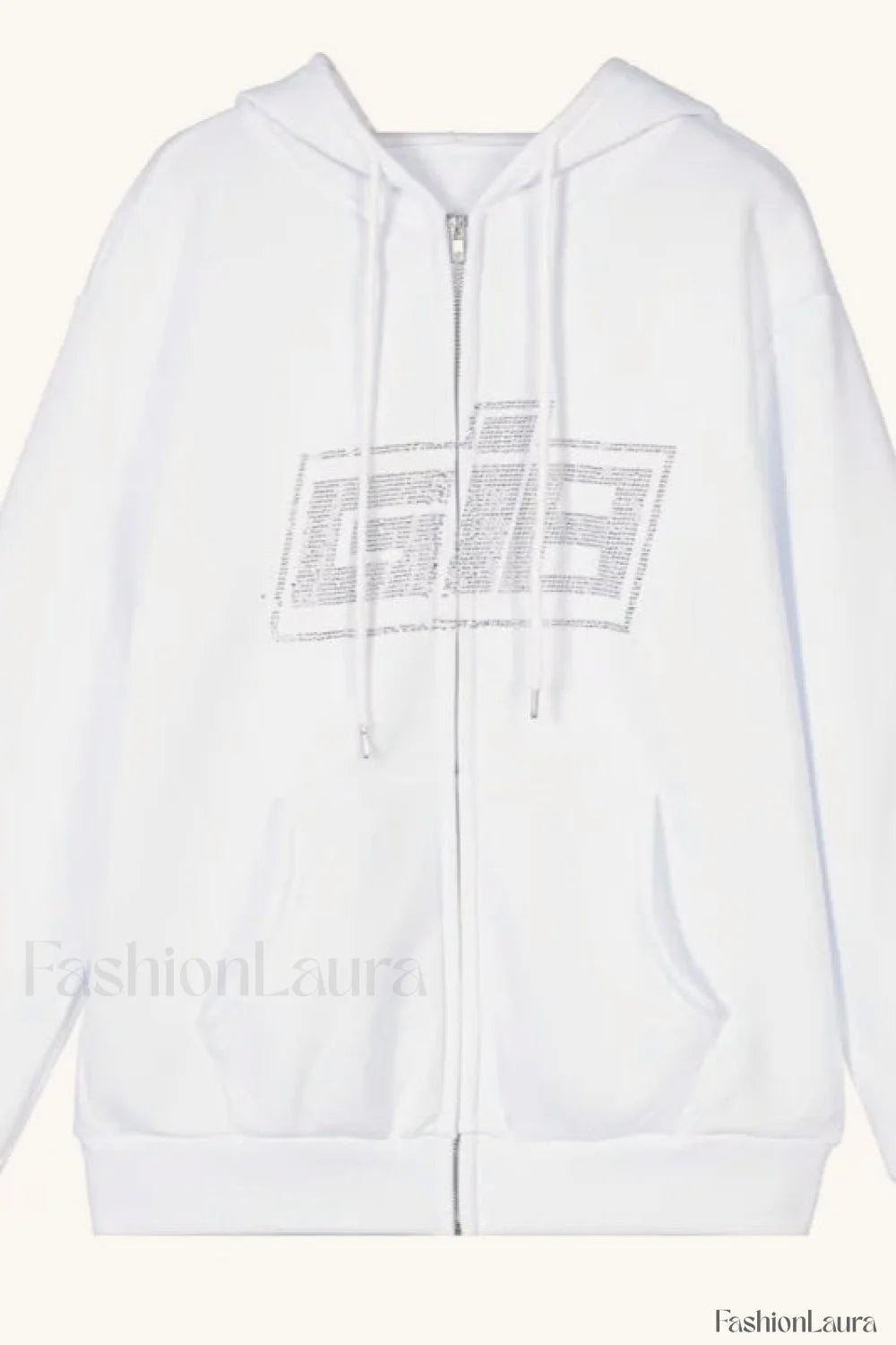 Y2K Rhinestone Zip Up Hoodie