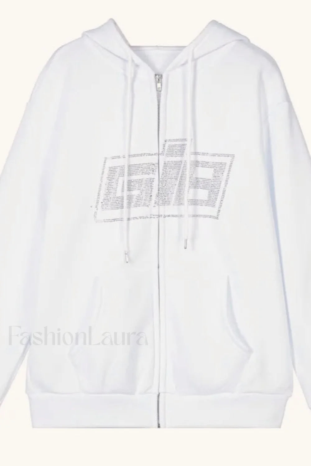 Y2K Rhinestone Zip Up Hoodie