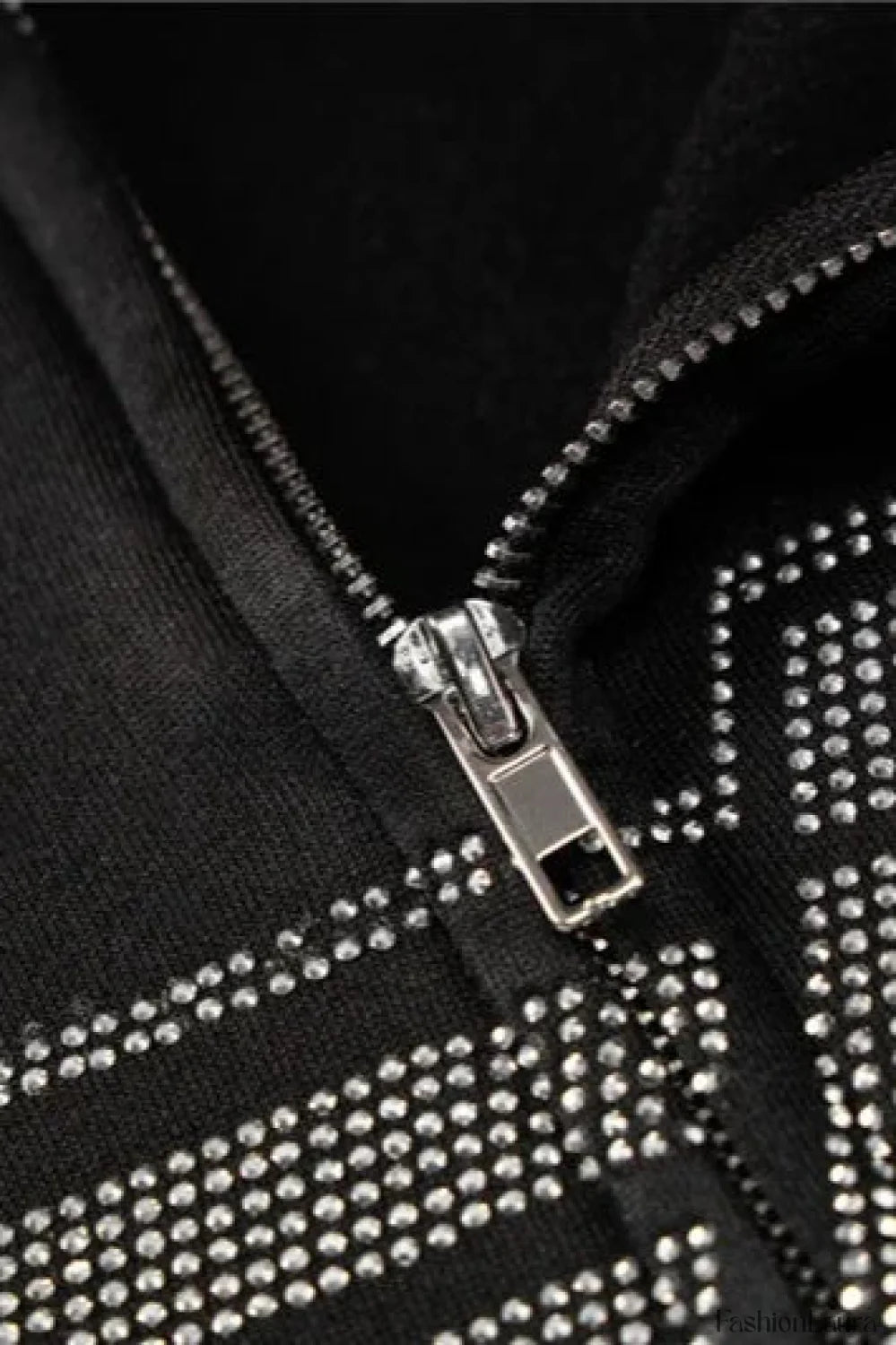 Y2K Rhinestone Zip Up Hoodie
