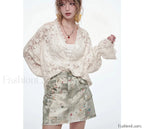 Y2K Ripped Pockets Mini Skirt