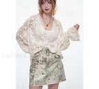 Y2K Ripped Pockets Mini Skirt