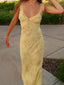 Yellow Camisole Floral Dress Slim Fit Fairycore Floral Dress Yellow / S