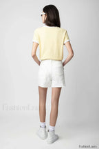 Yellow Contrast Color T Shirt
