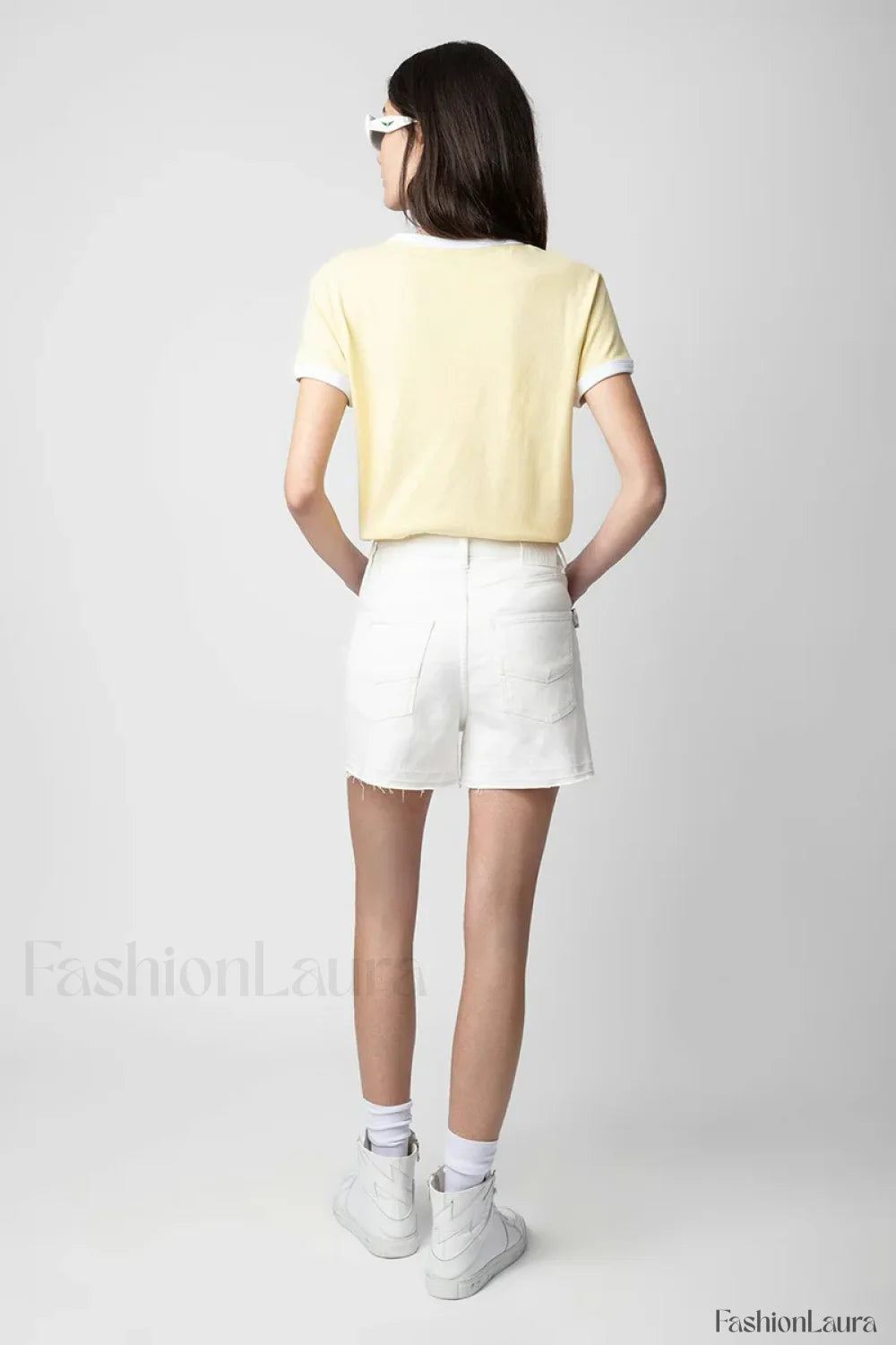 Yellow Contrast Color T Shirt