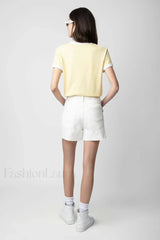 Yellow Contrast Color T Shirt