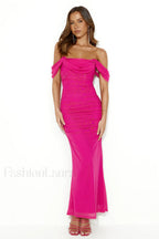 Your Brilliancre Stylish Mesh Maxi Dress S / Pink