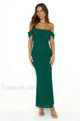 Your Brilliancre Stylish Mesh Maxi Dress S / Emerald