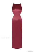 Yves Elegant Maxi Dress S / Cranberry