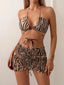 Zebra Halter Pleated Three Piece Set zebra stripes / S