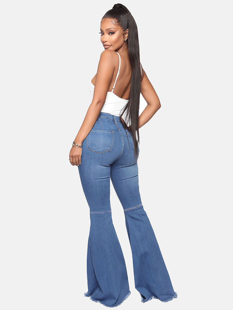 High-Waisted Bell-bottoms Jeans