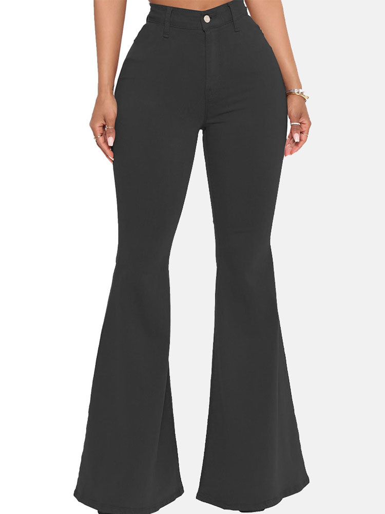 High-Waisted Bell-bottoms Jeans