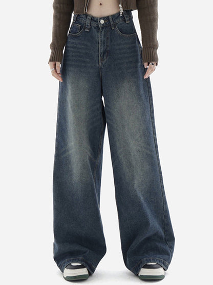 Blue Wash Baggy Boyfriend Jeans